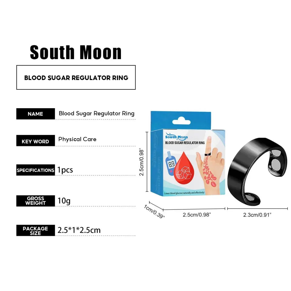 🔥 South Moon Blood Sugar Regulator Ring | Magnetic Health Ring for Diabetes Support, Blood Circulation & Natural Sugar Balance