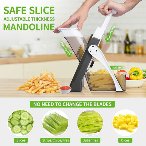 🔥 Manual Vegetable Cutter | Handheld Multi-Function Vegetable Slicer, Chopper, Peeler, Kitchen Cutting Tool for Fruits, Vegetables, Salad, and Cooking