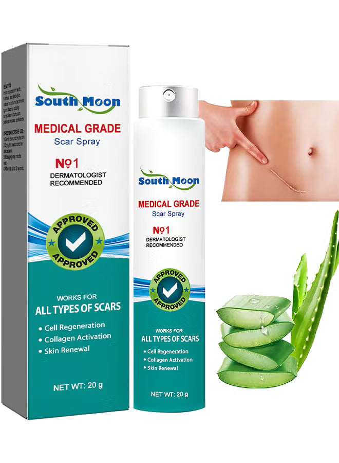 🔥 South Moon Scar Removal Spray | Fade Scars, Burn Scars, Stretch Marks & Acne Marks Fast | Skin Repair & Healing Spray