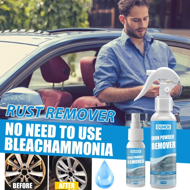 🔥 Car Rust Remover Spray | Iron Powder & Anti-Rust Cleaning Spray for Car Body, Wheels, and Metal Surfaces