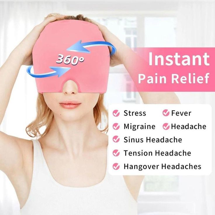 🔥 Migraine Relief Cap | Headache Ice & Heat Therapy Wrap, Reusable Hot/Cold Gel Head Wrap | Stress Relief Mask