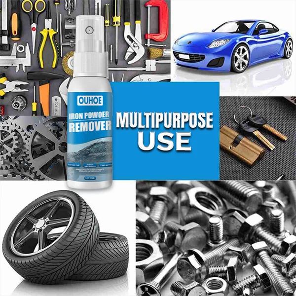 🔥 Car Rust Remover Spray | Iron Powder & Anti-Rust Cleaning Spray for Car Body, Wheels, and Metal Surfaces