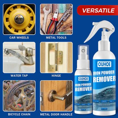 🔥 Car Rust Remover Spray | Iron Powder & Anti-Rust Cleaning Spray for Car Body, Wheels, and Metal Surfaces