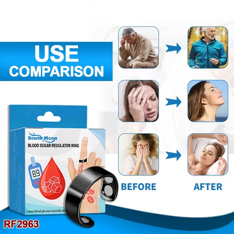 🔥 South Moon Blood Sugar Regulator Ring | Magnetic Health Ring for Diabetes Support, Blood Circulation & Natural Sugar Balance