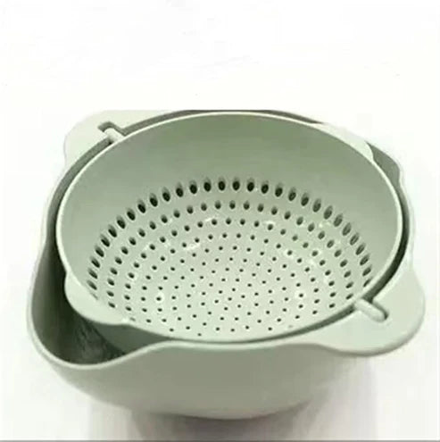 🔥 Kitchen Draining Bowl Basket | Double Layer Fruit & Vegetable Colander for Washing, Draining, and Serving