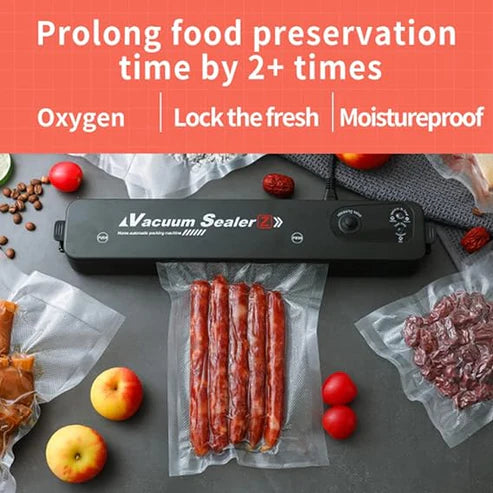 🔥Automatic Food Vacuum Sealer for Kitchen | Leak-Proof Airtight Food Storage, Keep Meat, Fruits & Vegetables Fresh Longer, Sous Vide & Freezer Ready, Home Food Preservation & Meal Prep Solution