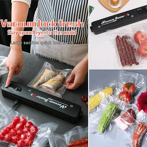 🔥Automatic Food Vacuum Sealer for Kitchen | Leak-Proof Airtight Food Storage, Keep Meat, Fruits & Vegetables Fresh Longer, Sous Vide & Freezer Ready, Home Food Preservation & Meal Prep Solution
