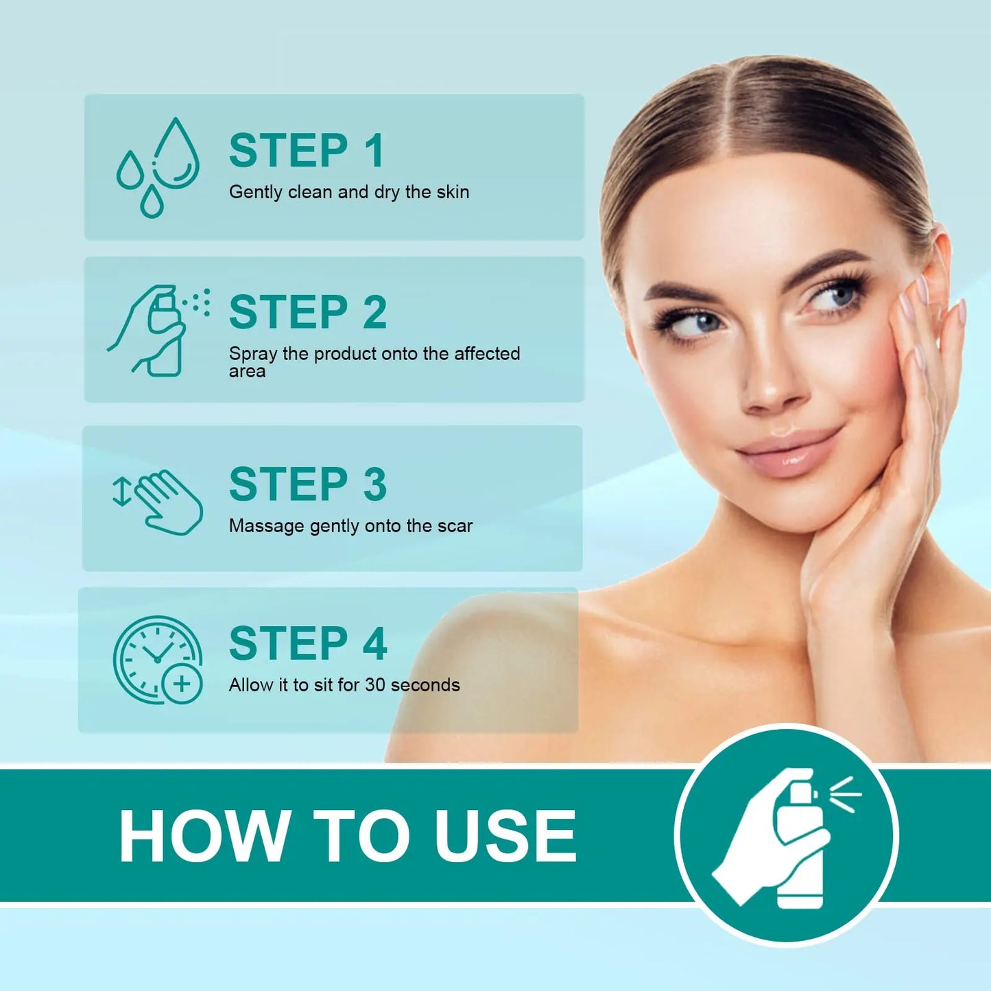 🔥 South Moon Scar Removal Spray | Fade Scars, Burn Scars, Stretch Marks & Acne Marks Fast | Skin Repair & Healing Spray