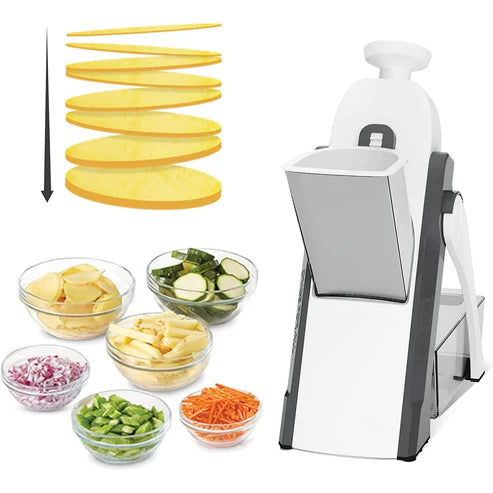 🔥 Manual Vegetable Cutter | Handheld Multi-Function Vegetable Slicer, Chopper, Peeler, Kitchen Cutting Tool for Fruits, Vegetables, Salad, and Cooking